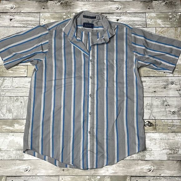 Vintage Levi’s Striped Button Down Medium - Picture 1 of 7